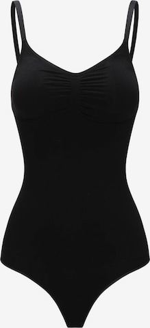 Body modellante 'Bodysuit Sculpting Shapewear with Built-In Wireless Bra and String' di cfab (formerly creamy fabrics) in nero: frontale