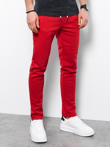 Effilé Pantalon 'P866' Ombre en rouge