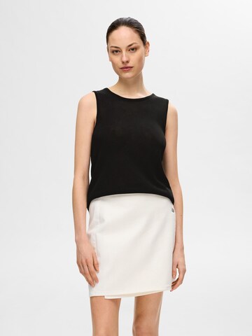 SELECTED FEMME Gebreide top 'SLFMoon' in Zwart: voorkant