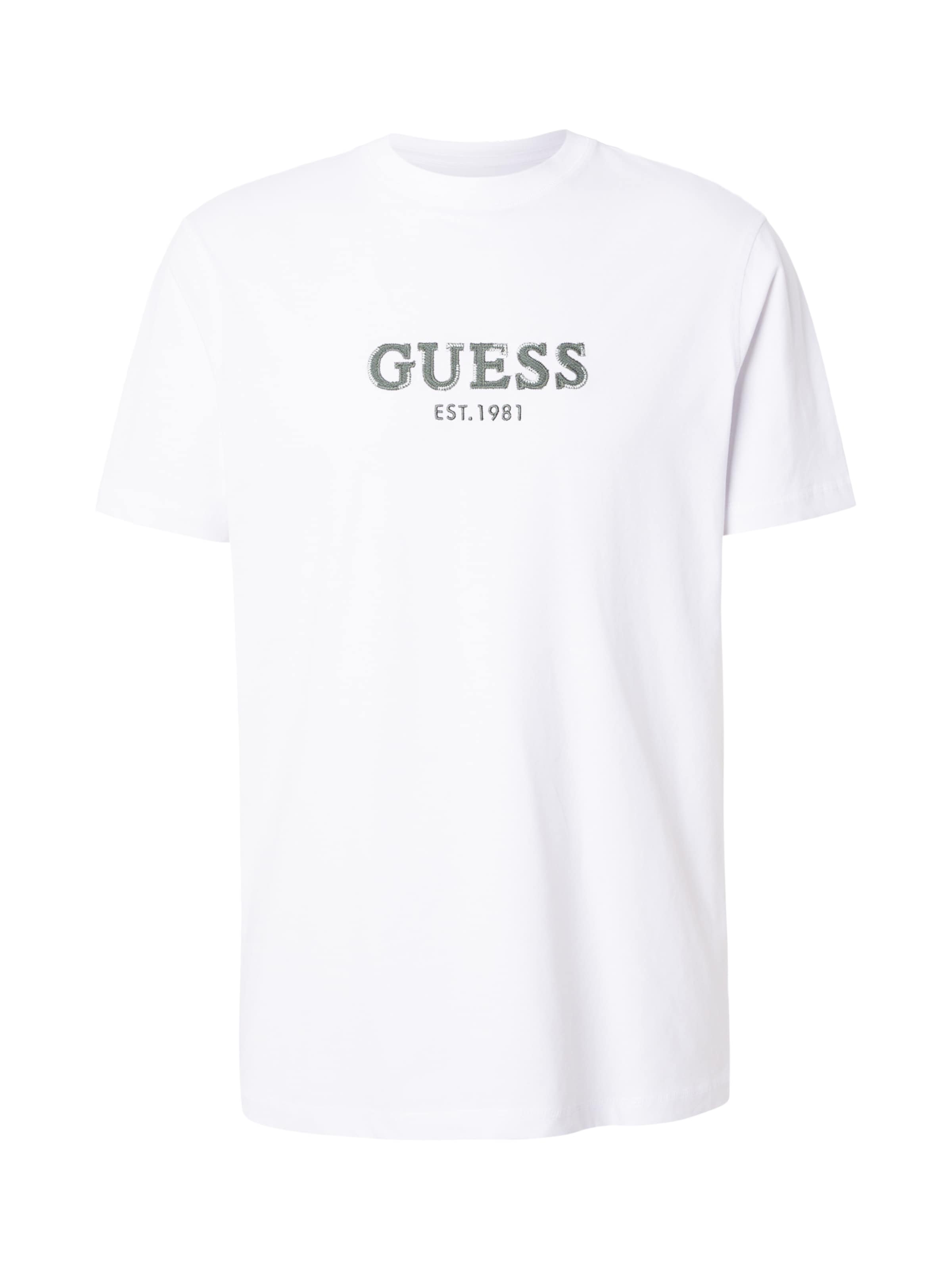GUESS - Camiseta en blanco: frente
