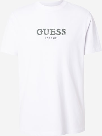 GUESS - Camiseta en blanco: frente