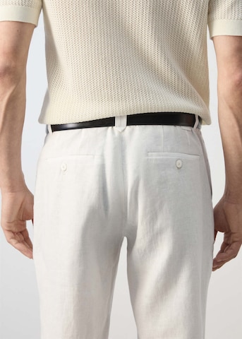 MANGO MAN Slimfit Hose 'Oyster' in Weiß