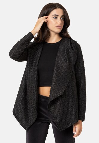 CIPO & BAXX Knit Cardigan in Black: front