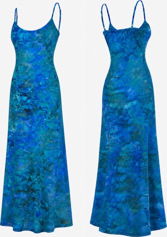Robe 'Maxidress "Dea" blue-petrol' Sophia Pirrera en bleu : devant