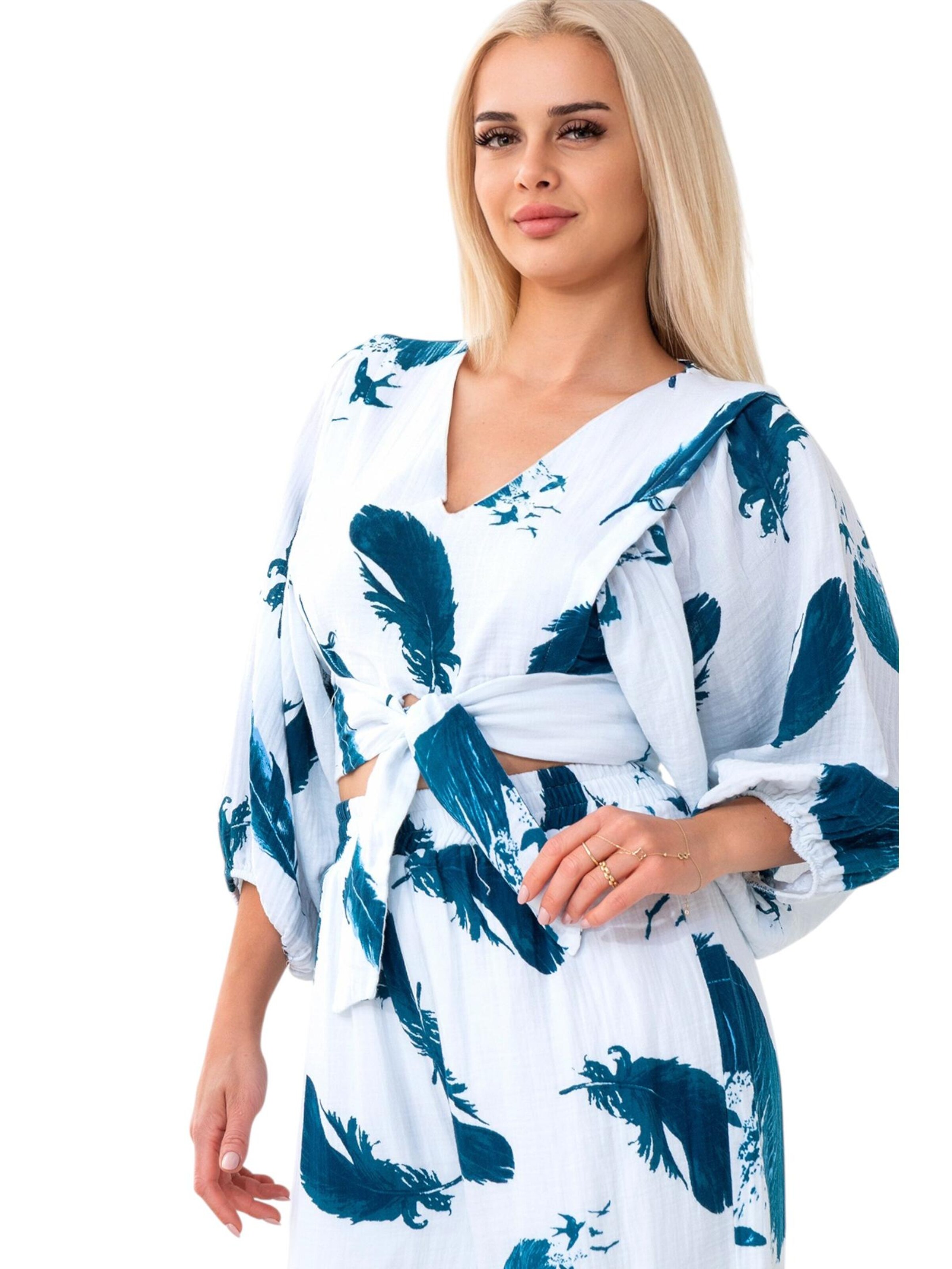 WENOR Hjemmedragt 'FLOWSET' i grøn