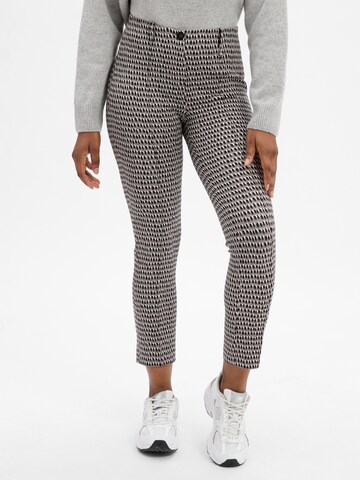Coupe slim Pantalon 'Sydney' Marc Cain en gris : devant