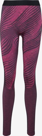 ODLO Slim fit Workout Pants in Purple: front