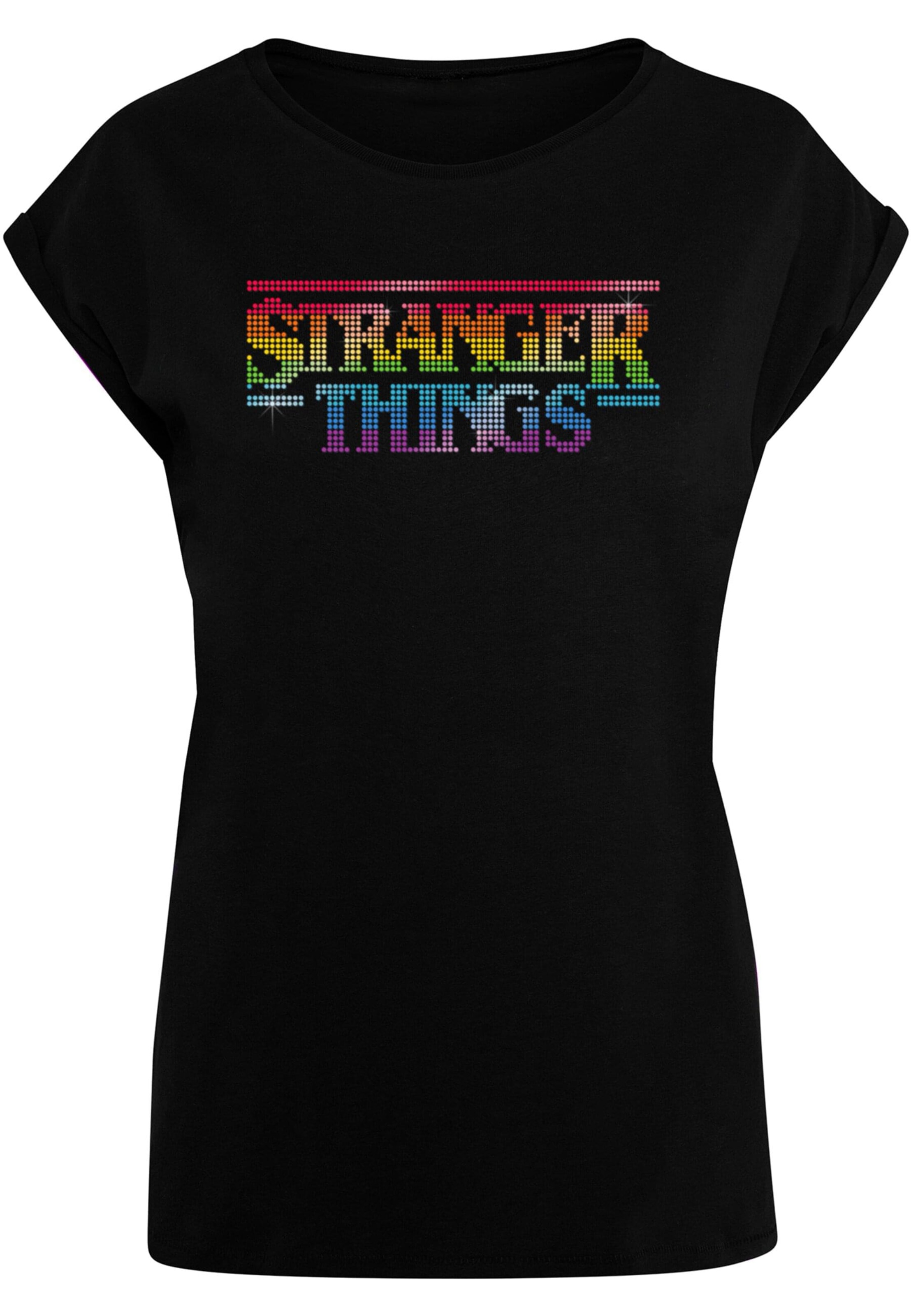 T-shirt 'Stranger Things - Rainbow Dot ' ABSOLUTE CULT en noir : devant