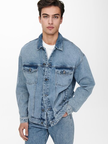 Only & Sons Between-Season Jacket 'Rick' in Blue