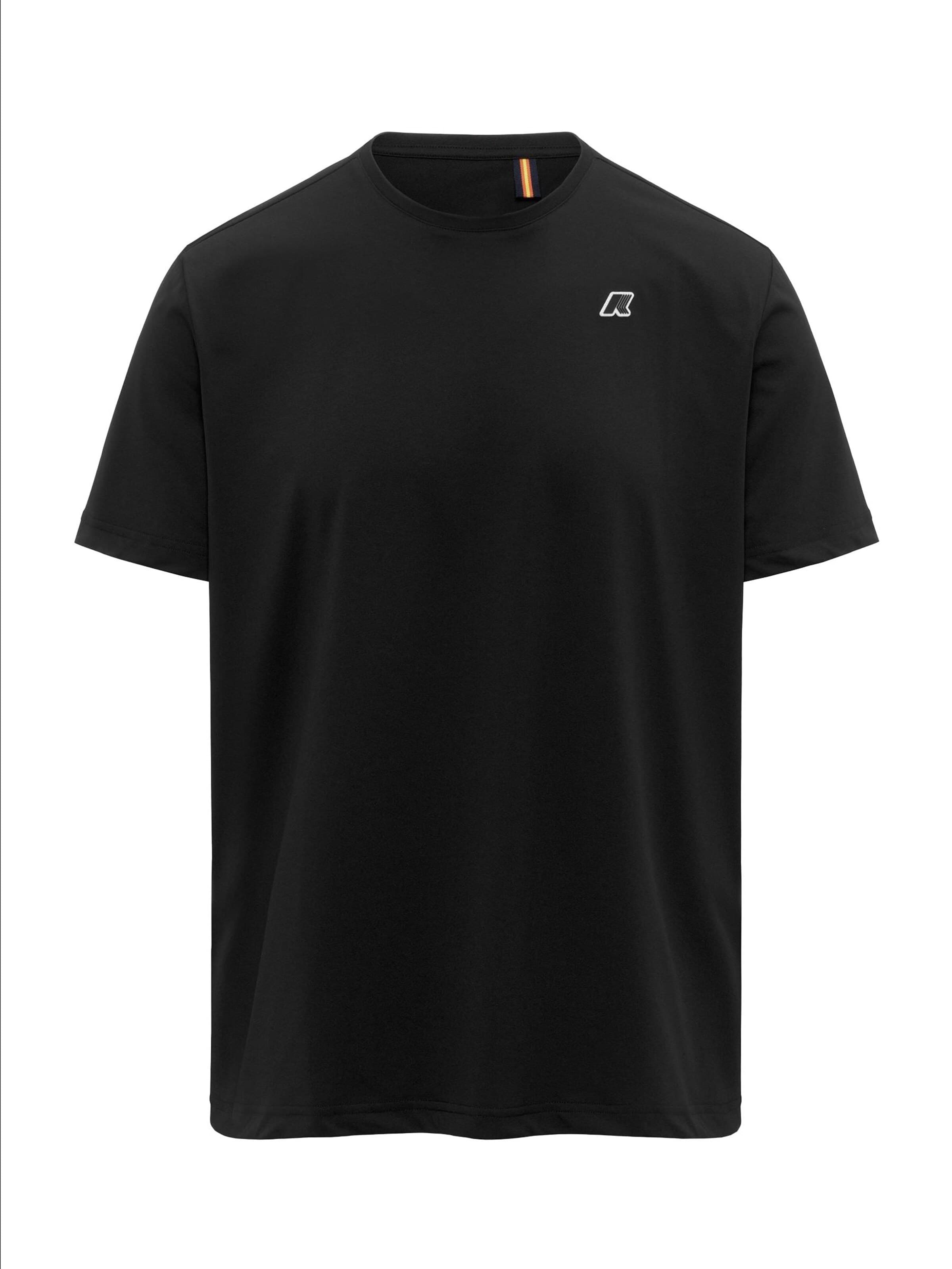 T-Shirt K-Way en noir : devant