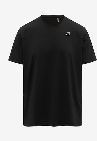 T-Shirt K-Way en noir : devant
