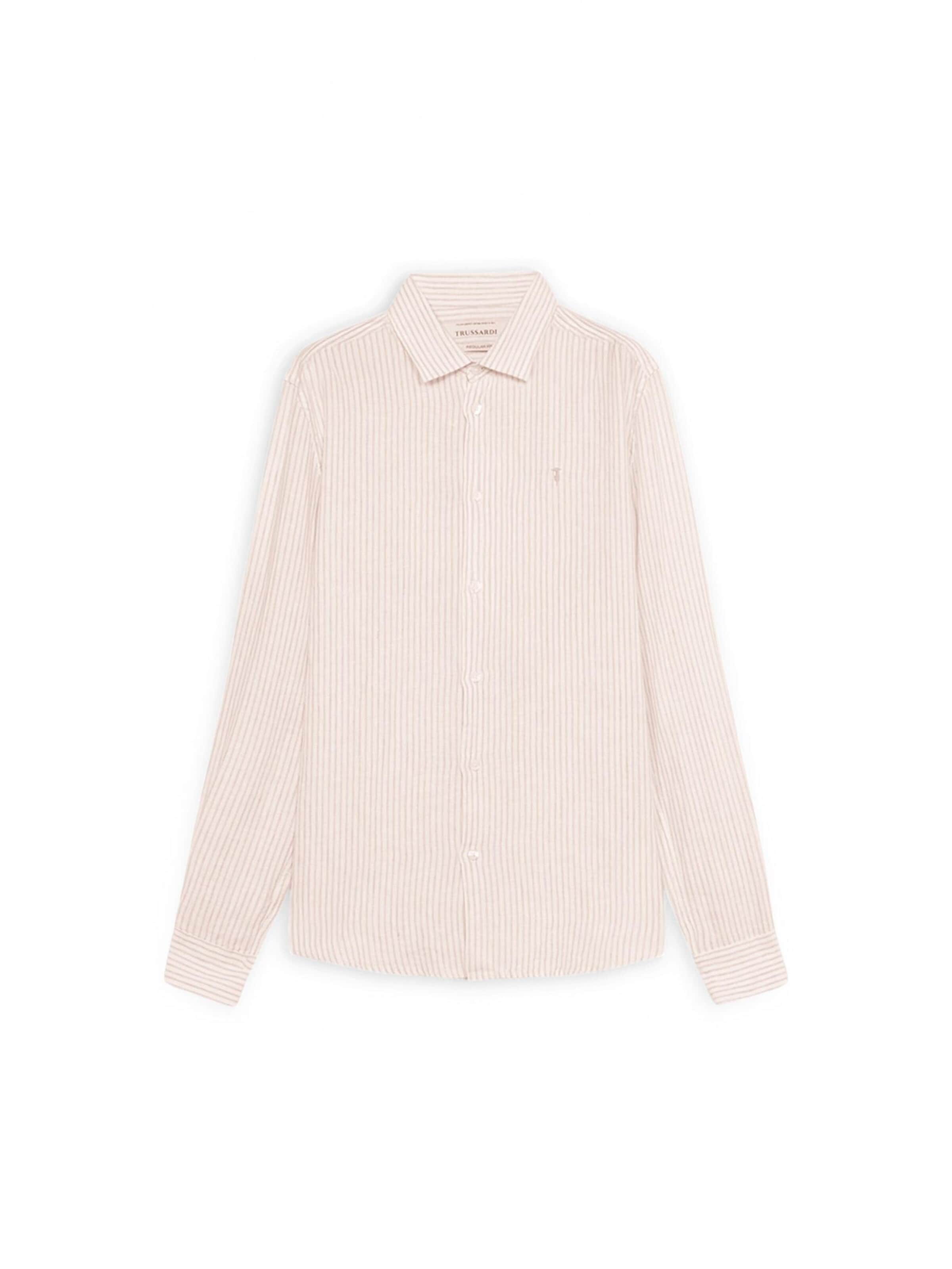 Trussardi Regular fit Overhemd in Beige: voorkant