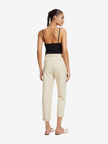 ESPRIT Slim fit Pleat-Front Pants in Beige