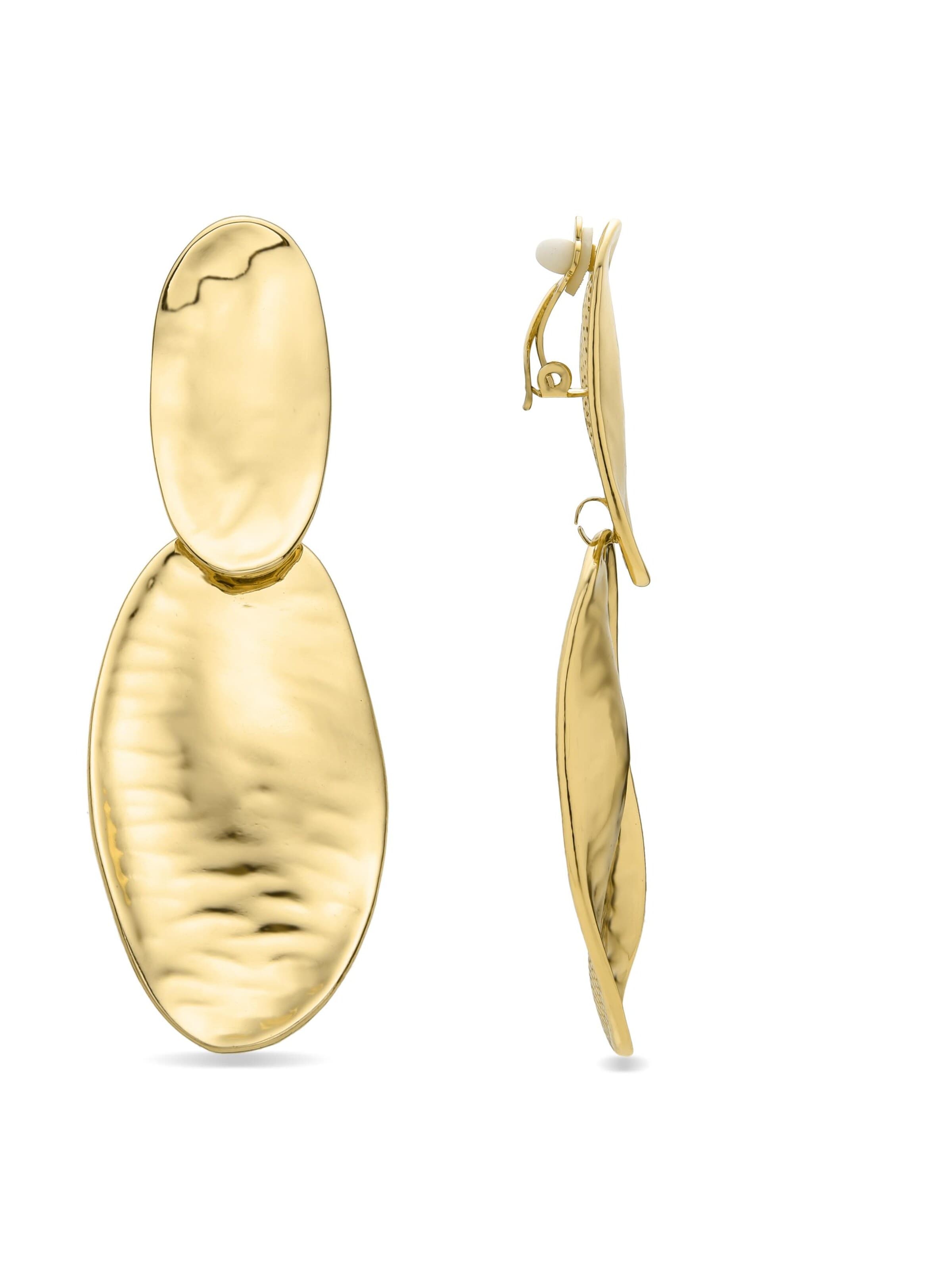 Luxenter Earrings 'Zinlay' in Gold: front