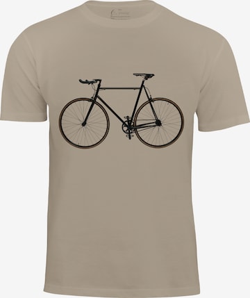 Cotton Prime Shirt 'Bike - Fahrrad' in Beige: front