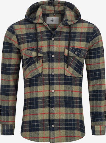 Rock Creek Button Up Shirt in Green: front