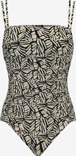 OLYMPIA Badeanzug in ecru / hellgrün / schwarz, Produktansicht