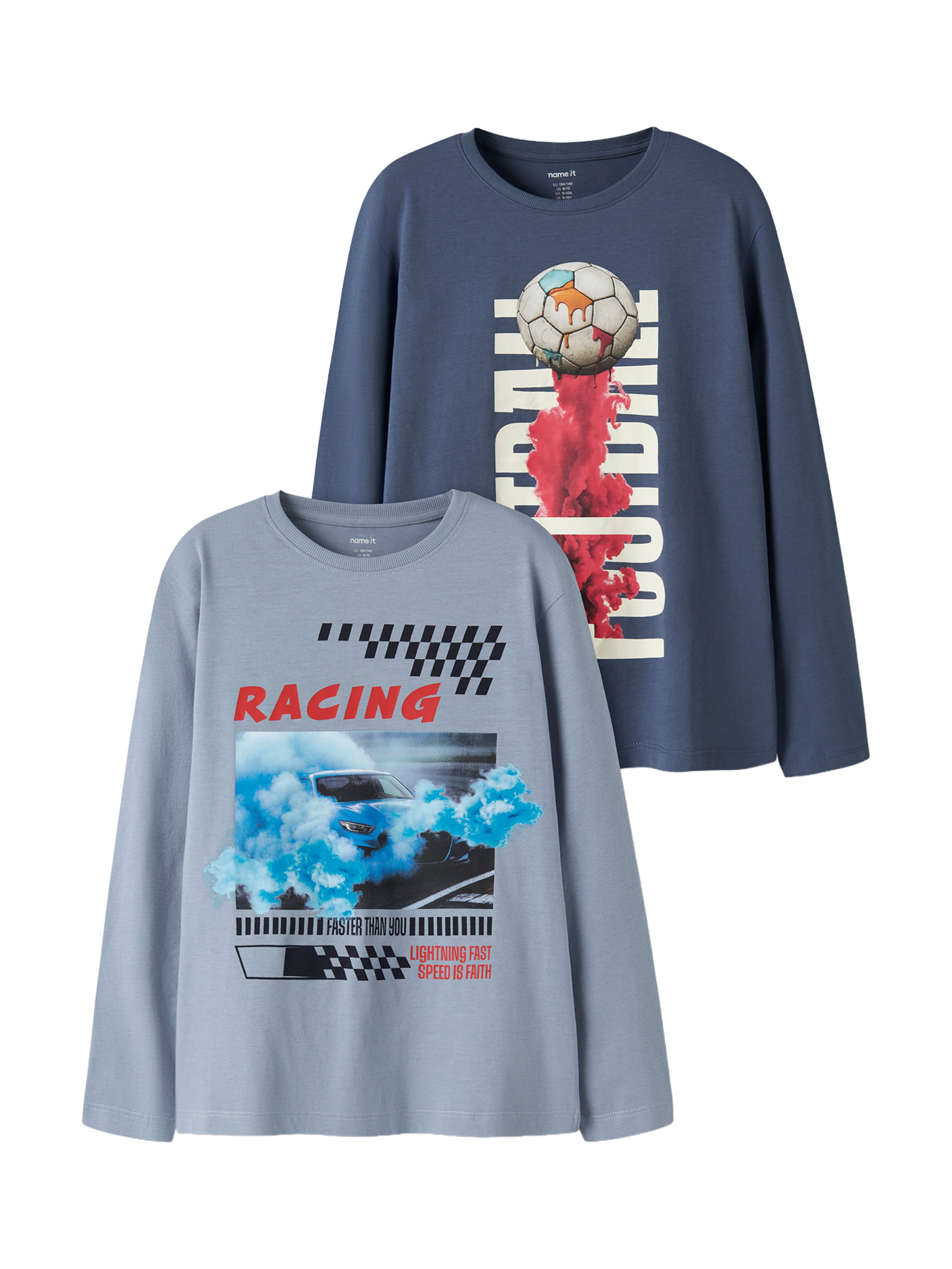 NAME IT - Camiseta 'NKMVOTO' en azul: frente
