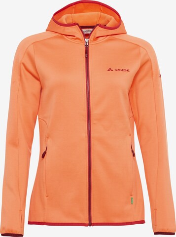 VAUDE Functionele fleece jas 'Valsorda' in Oranje: voorkant