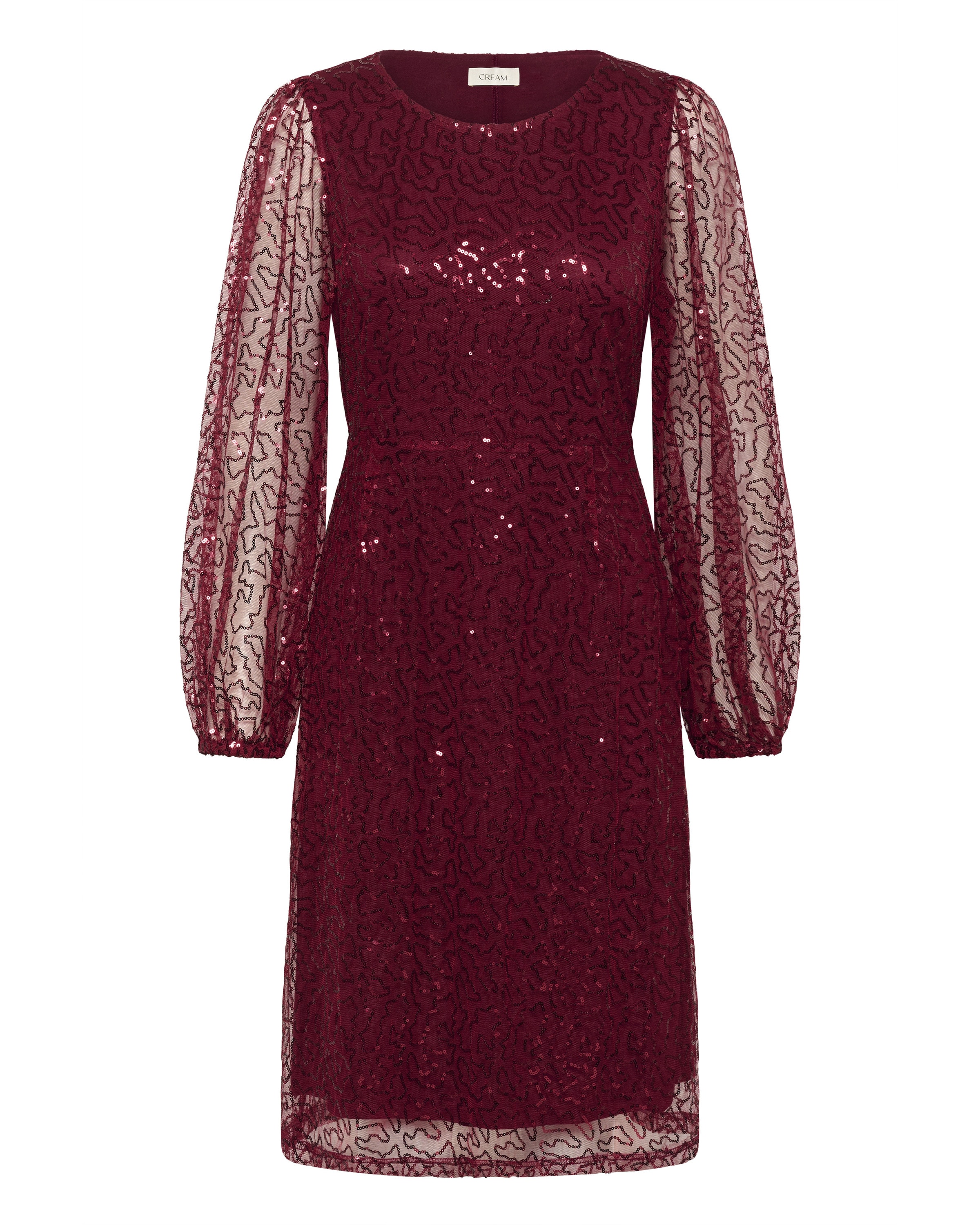 Robe de cocktail Cream en rouge : devant