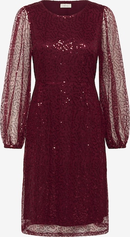 Robe de cocktail Cream en rouge : devant