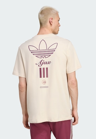ADIDAS ORIGINALS Shirt 'Ajax Amsterdam Terrace Icons' in Beige: voorkant