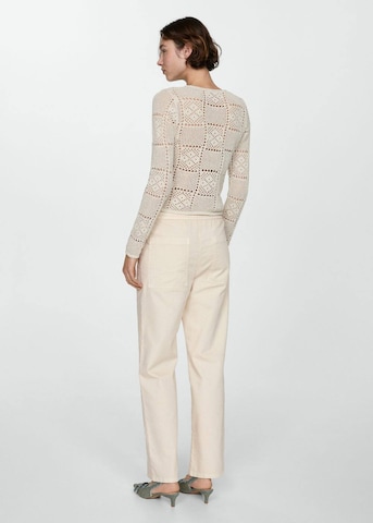 MANGO Loosefit Hose 'Suki' in Weiß