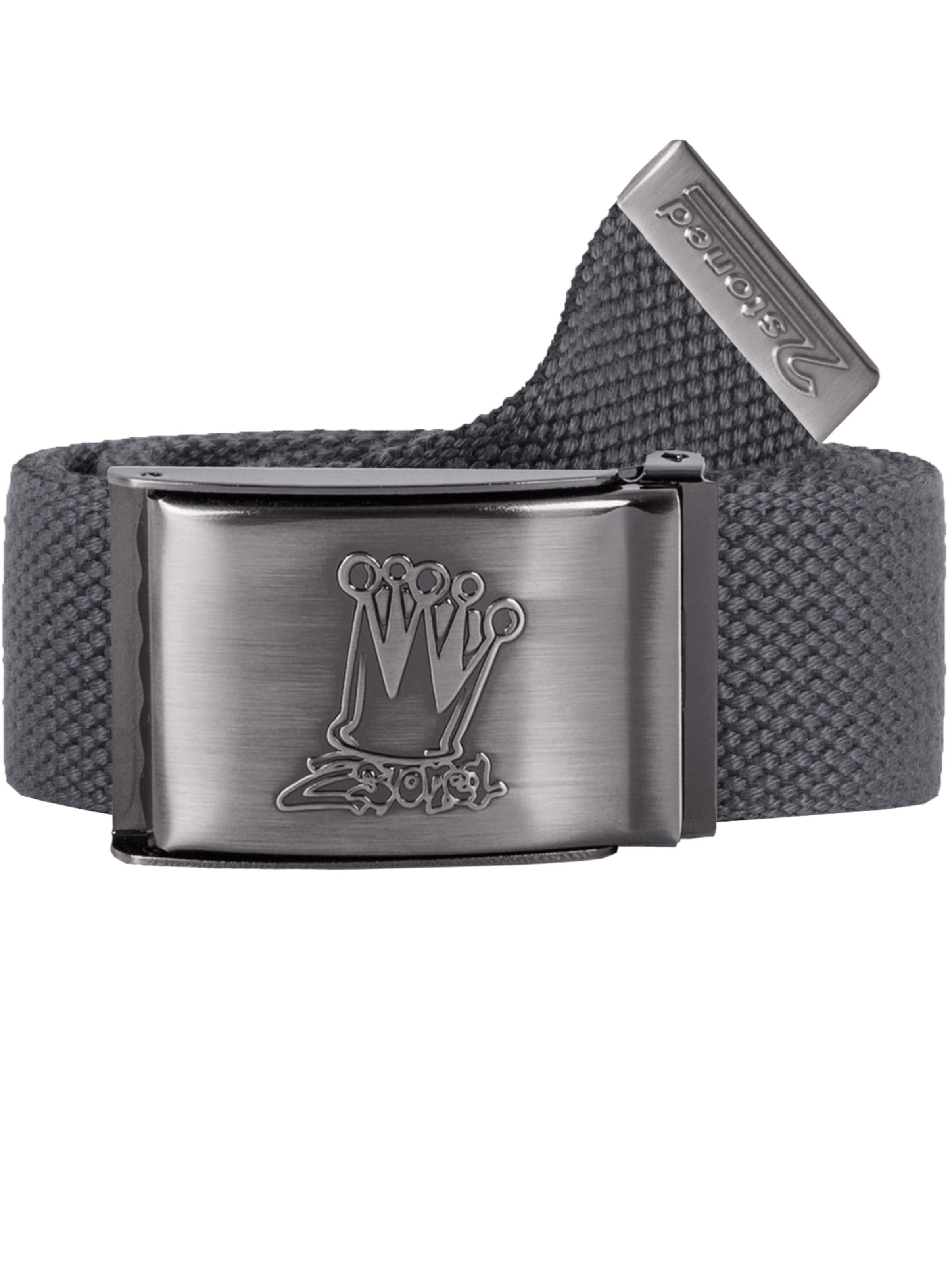 2Stoned Belt 'Classic Crown Matt' in Grey: front