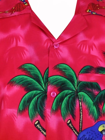 King Kameha Shirt 'Parrot' in Roze