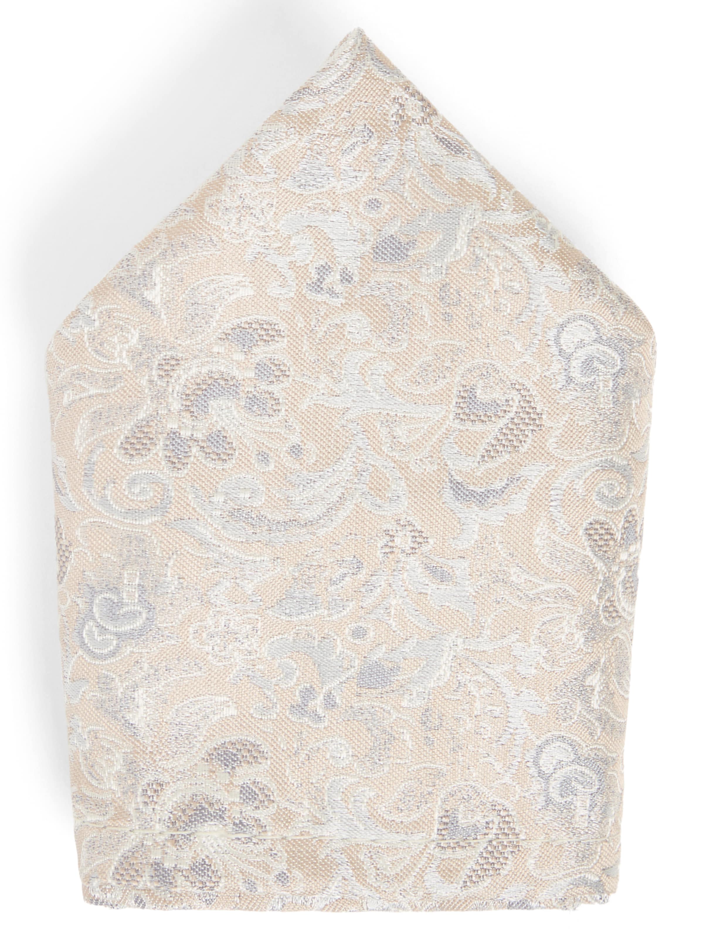 WILVORST Herren Fliege und Einstecktuch in Beige