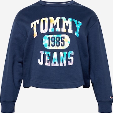 Tommy Jeans Curve كنزة رياضية بلون أزرق: الأمام