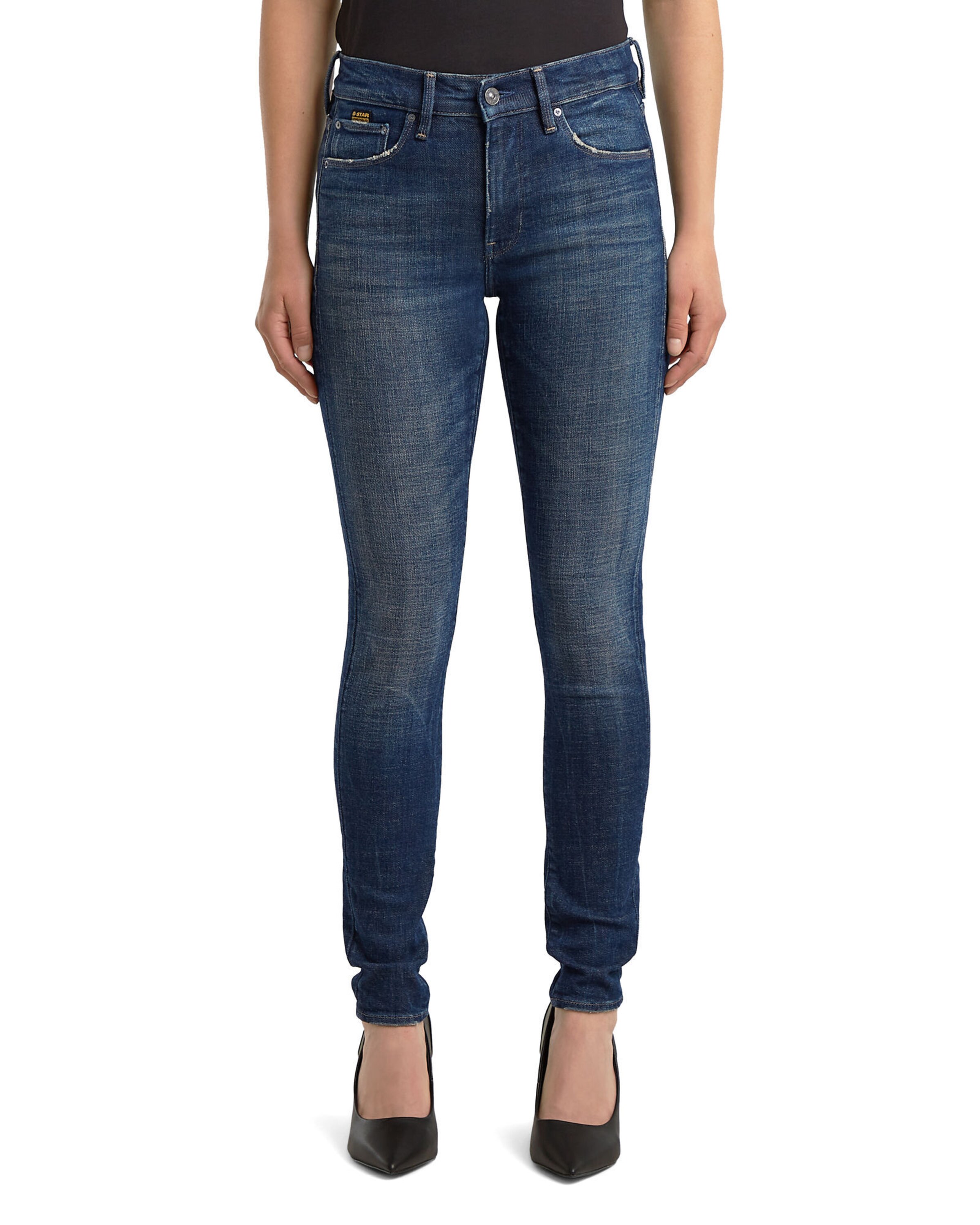 G-STAR Skinny Jeans '3301' in Blauw: voorkant