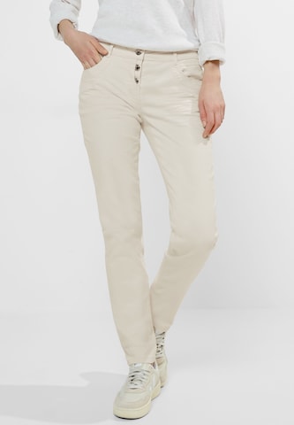 CECIL Slimfit Jeans in Beige: predná strana