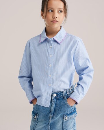 WE Fashion Bluse in Blau: Vorderseite