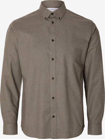SELECTED HOMME Regular fit Overhemd in Bruin: voorkant