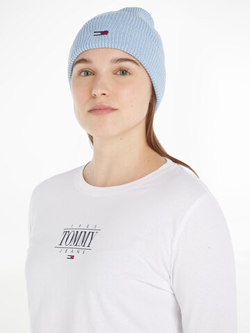 mėlyna Tommy Jeans Megzta kepurė: priekis