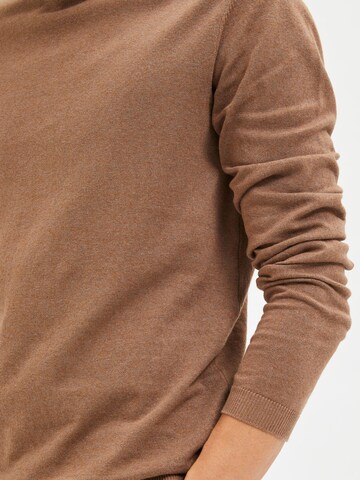 SELECTED HOMME Pullover 'Lake' in Braun