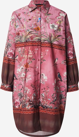 miss goodlife Košulja haljina 'Cherry Blossom' u prljavo roza / crvena / crna / bijela, Pregled proizvoda