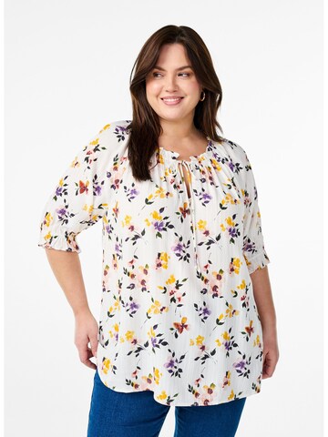 Zizzi Blouse 'Mrosan' in White: front