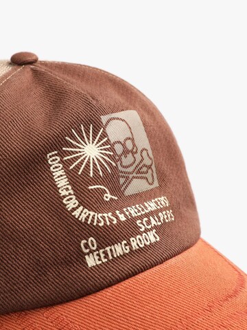 Scalpers Beanie 'Stroke Trucker' in Brown