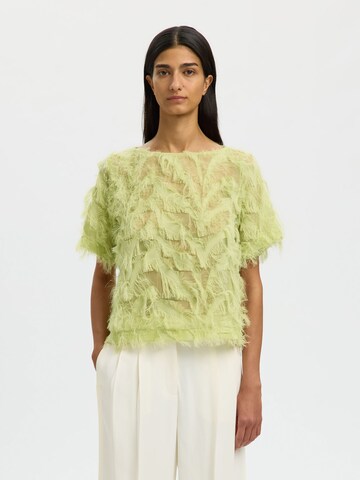 SELECTED Bluse 'SLFMyline' i grøn: forside