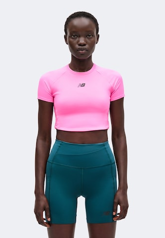 new balance - Camisa funcionais em rosa: frente