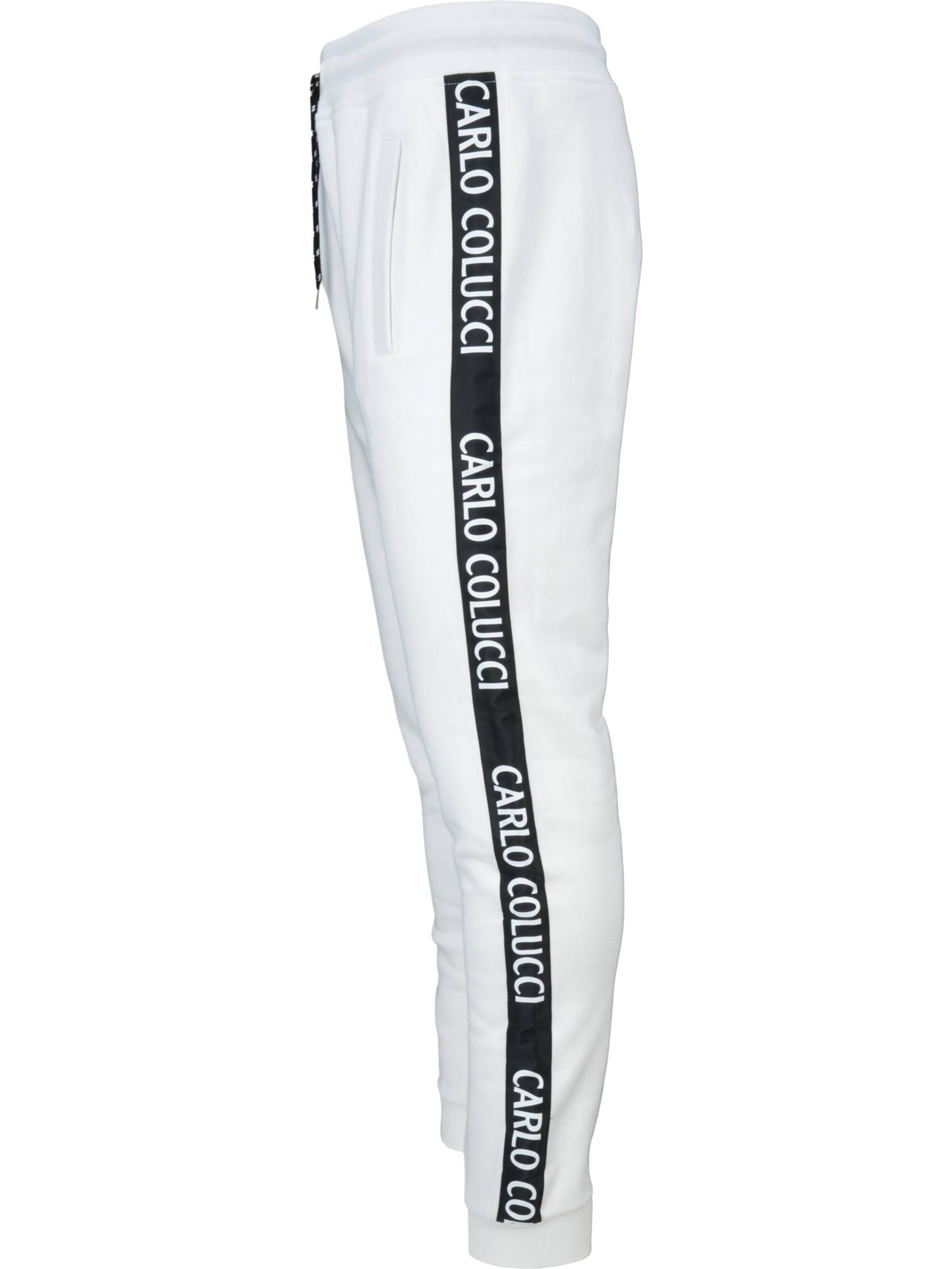 Carlo Colucci Tapered Hose 'Carfora' in Weiß