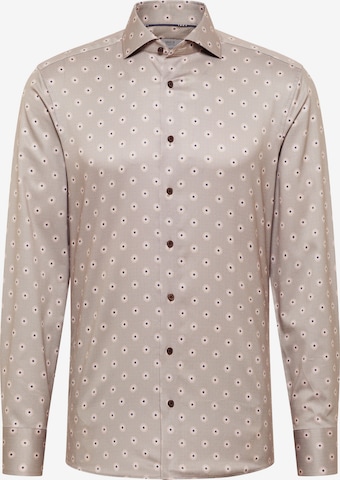 ETERNA Slim Fit Hemd in Braun: Vorderseite