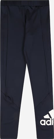ADIDAS PERFORMANCE Workout Pants in Black: front