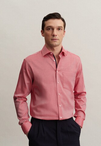 SEIDENSTICKER Regular fit Button Up Shirt in Red: front