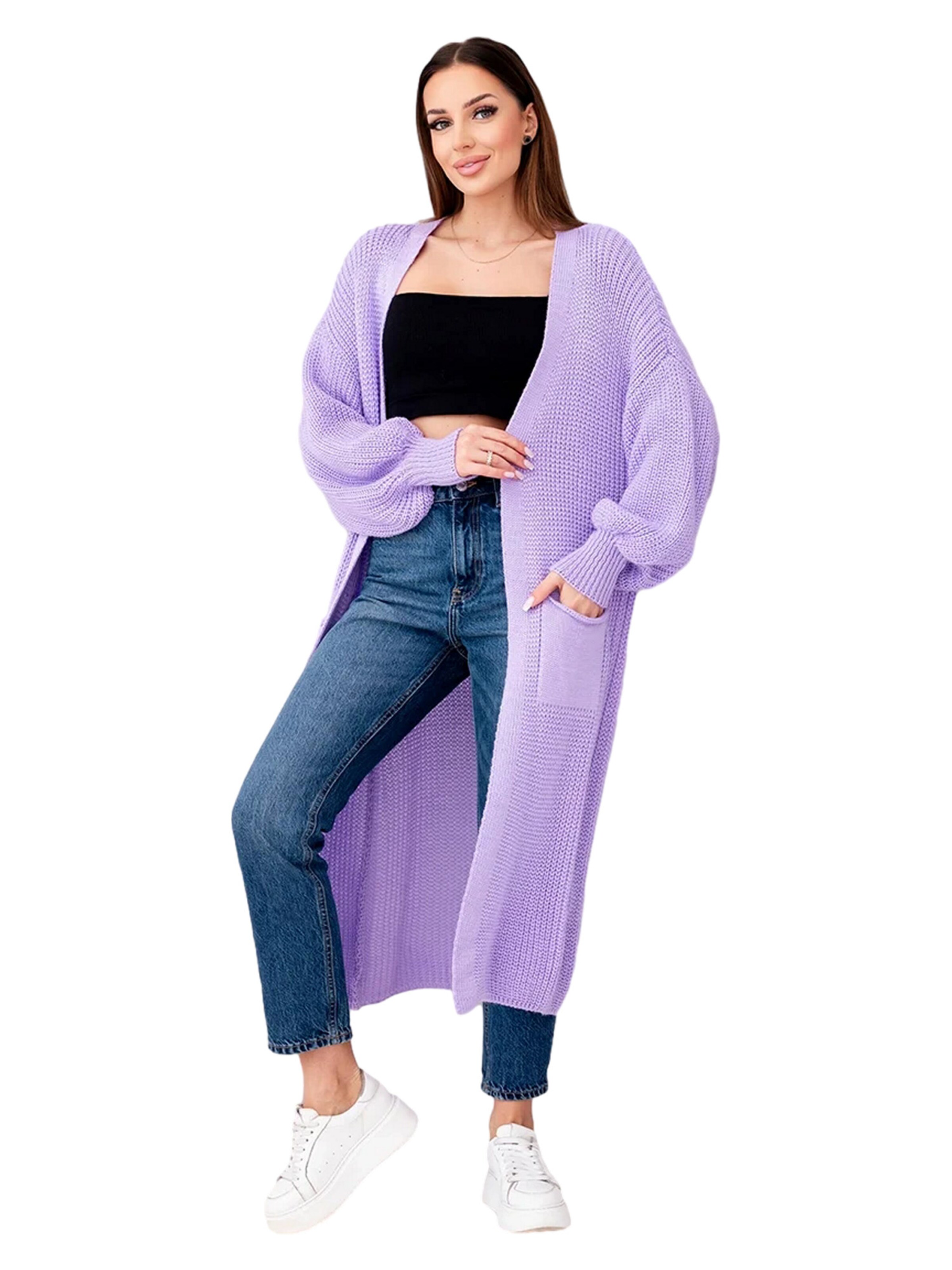 Lumera Kardigán 'Rubis' - Fialová: predná strana