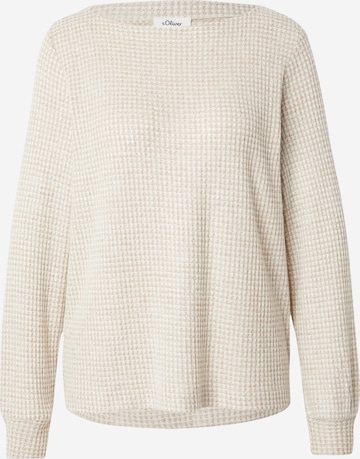 T-shirt s.Oliver en beige : devant