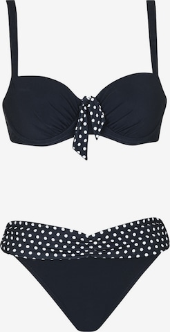 Bustier Bikini SUNFLAIR en noir : devant