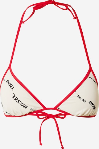 DIESEL Triangle Bikini Top 'REGGISENO' in Red: front